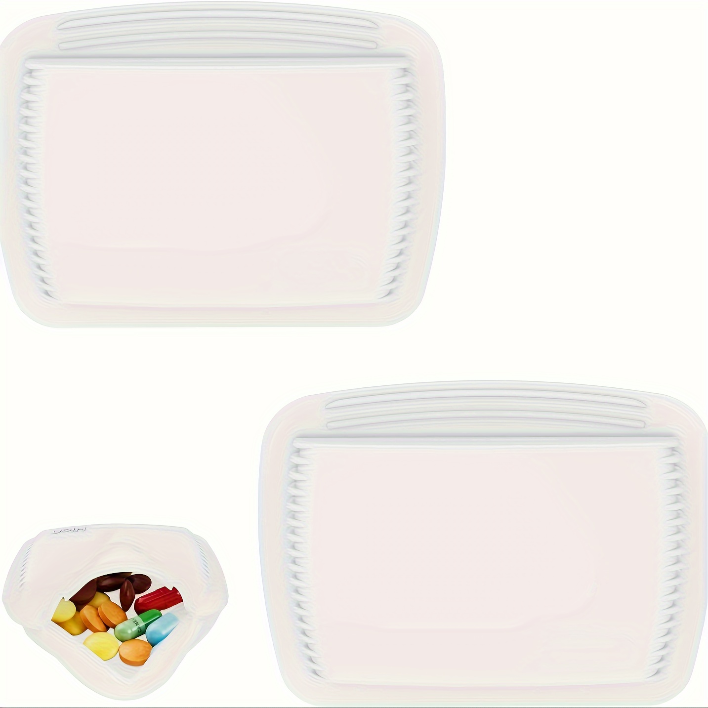 

2pcs Pill Organizer, Reusable Pill , Portable Pill Small , Pill Container, Pill , Pill , Organizing Medication, Vitamins, And Tablets For