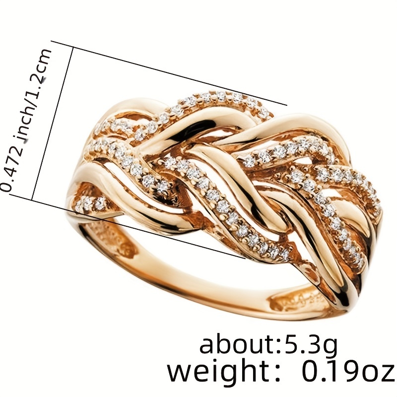 Personality Swirl Shape Zircon Ring for Engagement