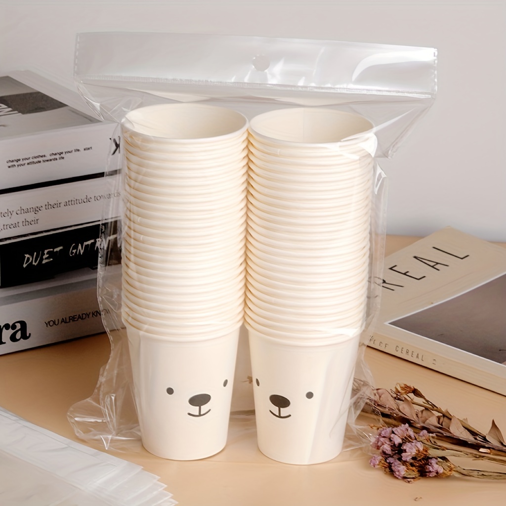  6 oz Paper Cups for Coffee and Tea - Decorated Office  Disposable Water Paper Cups : Health & Household