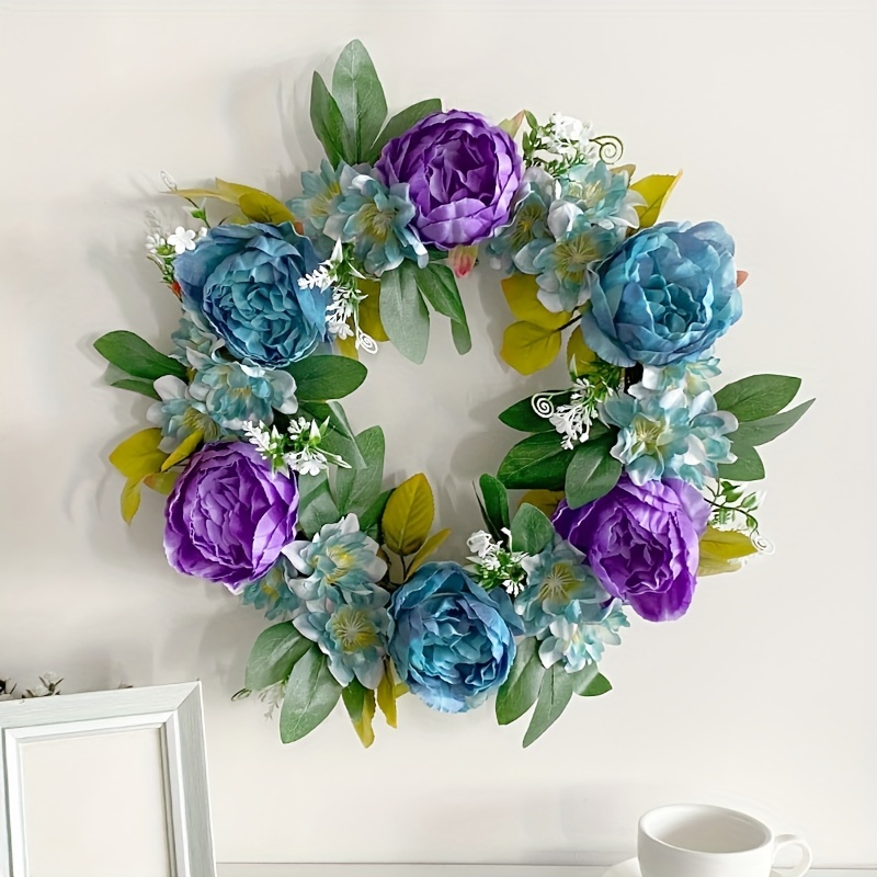 Nouvelle décoration de porte florale, petite guirlande suspendue