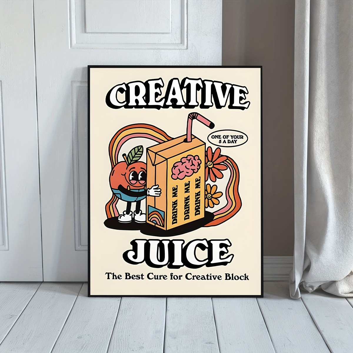 Canvas Poster, Creative Juice Poster, The Best Cure For Creative Block  Poster, Print Wall Picture, For Bedroom Living Room, Wall Decor, Canvas  Wall Art Decor, No Frame - Temu