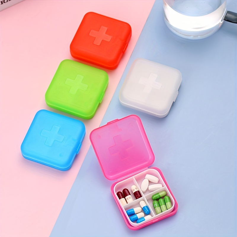 Portable Mini Square Small Medicine Box Carry on Plastic Box - Temu Austria