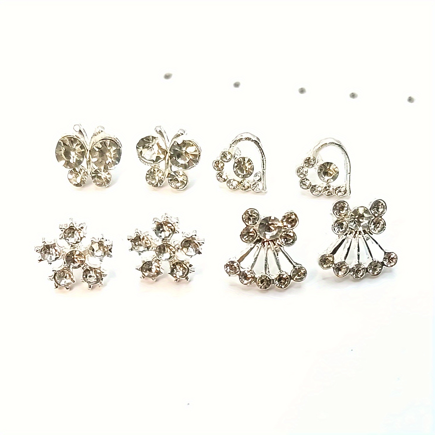 Orecchini appiccicosi per bambini adesivi gemme 3D orecchini adesivi in  cristallo Glitter per ragazze orecchini per unghie orecchini per trucco  principessa regalo