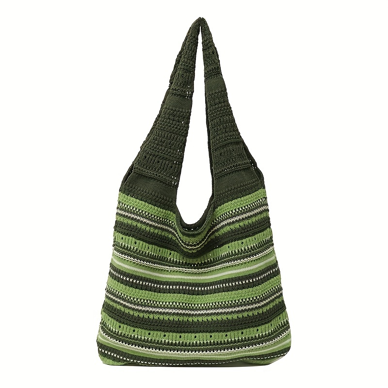 Fashion Knitted Hobo Bag Retro Handmade Woven Shoulder Bag - Temu