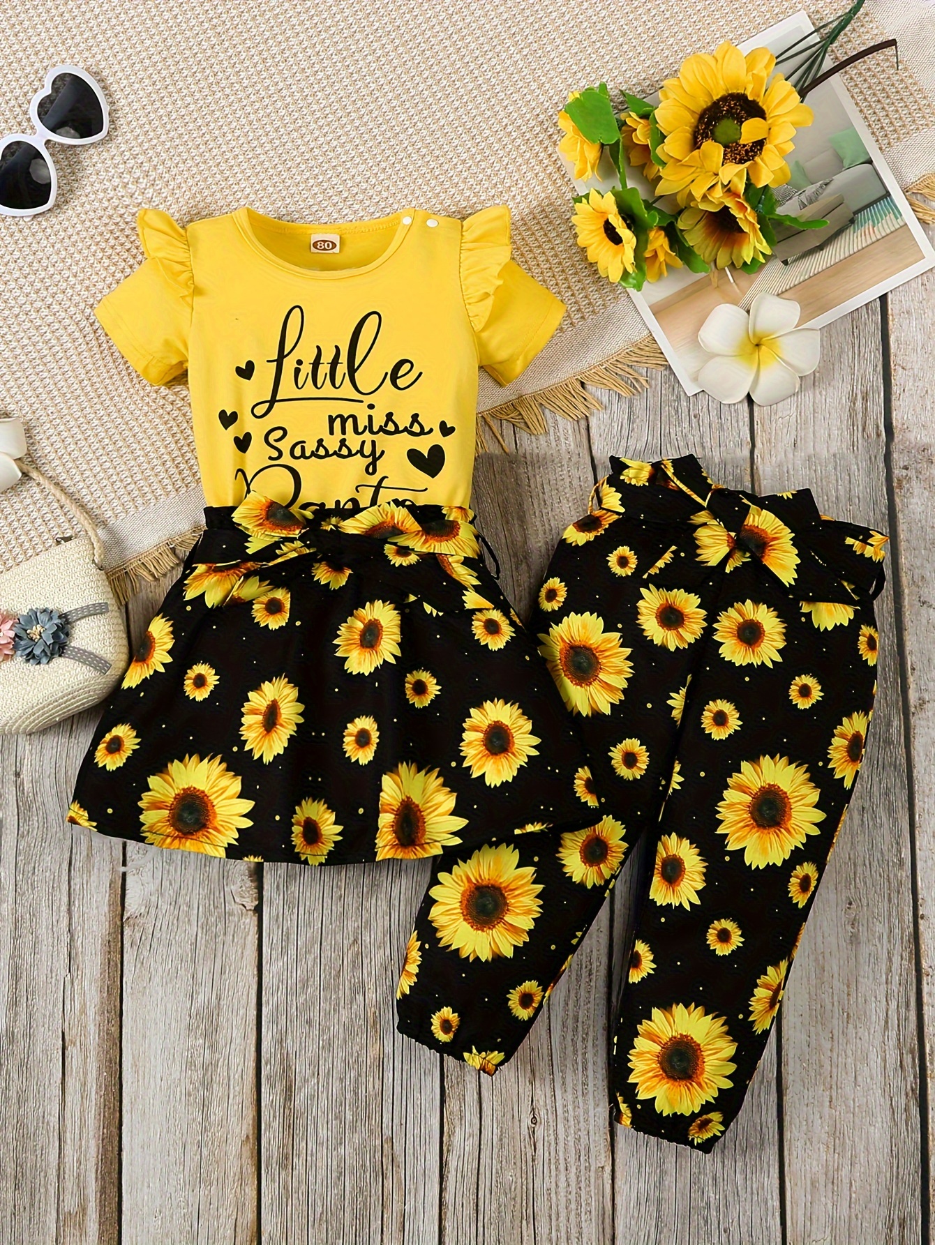 Baby girl clearance sunflower outfit