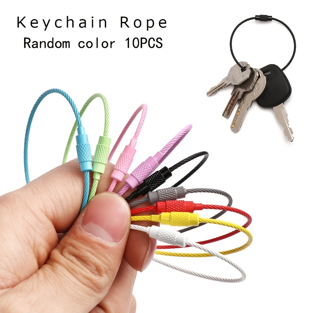 10pcs Colorful Ring Luggage Tag Clip Keychain Accessories on Sale at Our Store