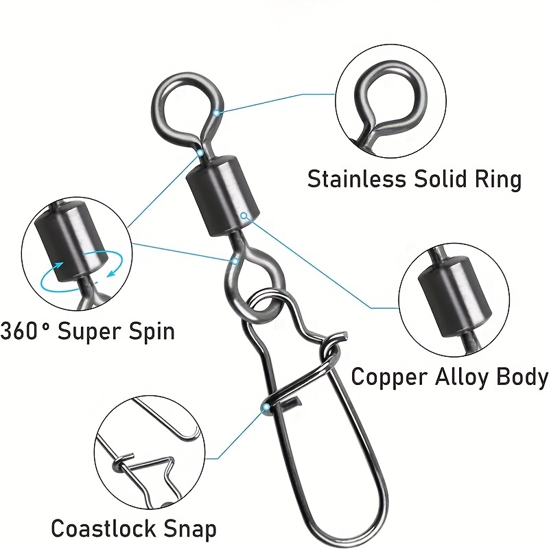 Waterproof Swivel Ring Fishing Line Connector Fishing - Temu Canada