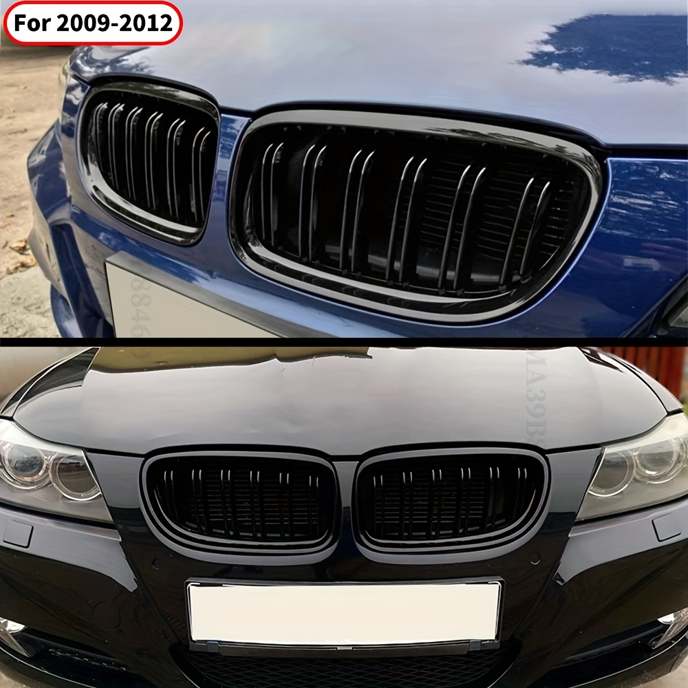 Double Line Front Kidney Grille Bumper Grill For BMW E90 E91 E92 3 Series  2005-2012 Like 325i 320i 330i 335i Coupe Radiator Grid Mesh Facelift Tuning