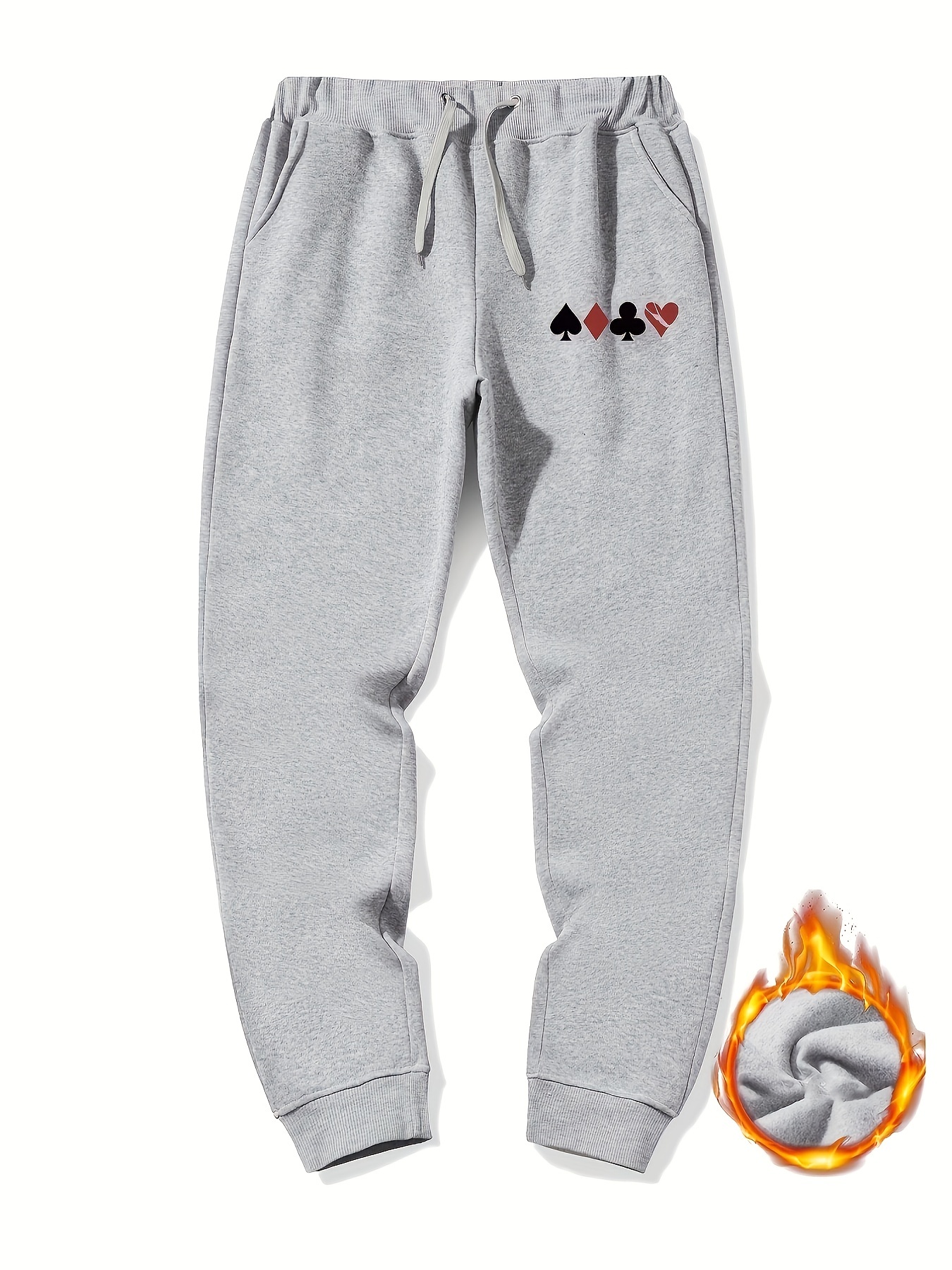 Casual Poker Suit Pattern Joggers Men's Sweatpants