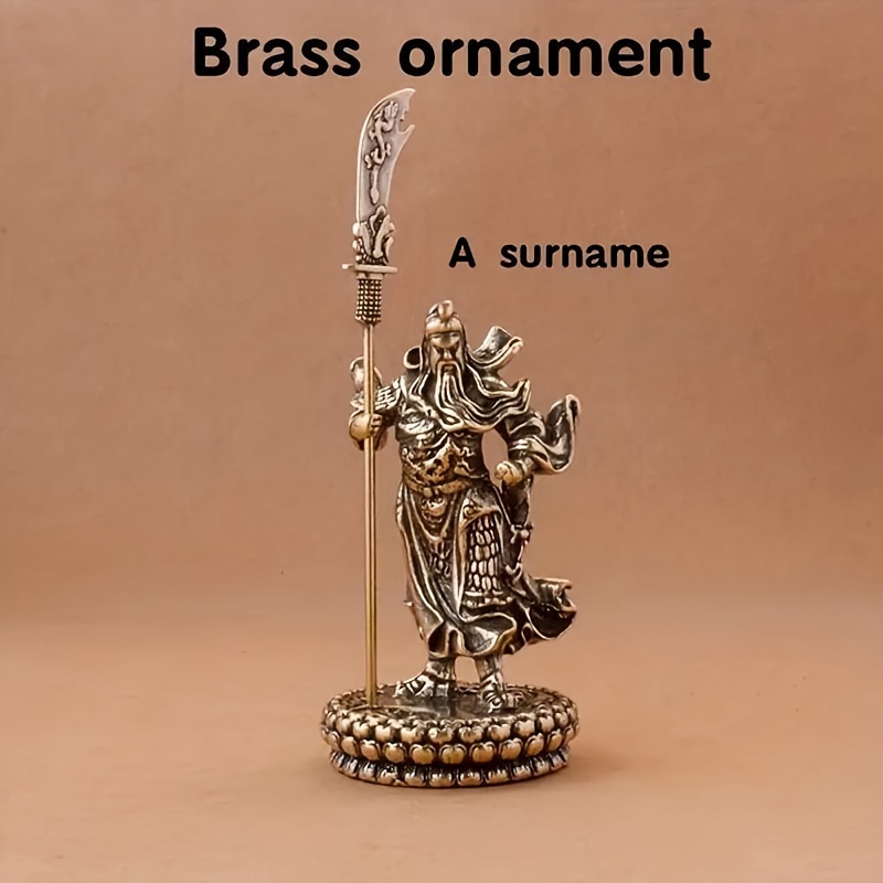 Estilo chinês Brass Statue Figurine, riqueza Decoração