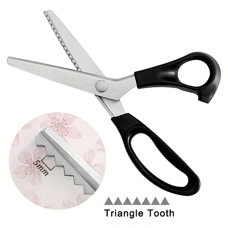 Pinking Shears Scissors For Fabric Paper Cutting - Temu