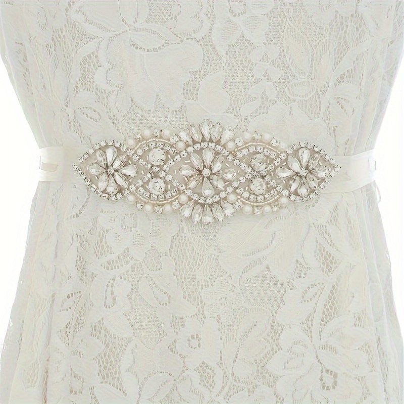 1pc elegant waistband beaded belt wedding - Temu