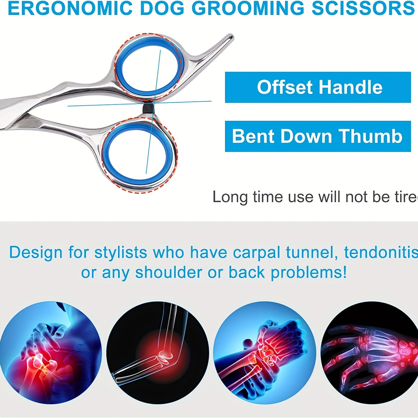 Tiny Trim 4.5 Ball-Tipped Scissor for Dog, Cat and all Pet Grooming - Ear,  Nose, Face & Paw - Scaredy Cut's small Safety Scissor Blue