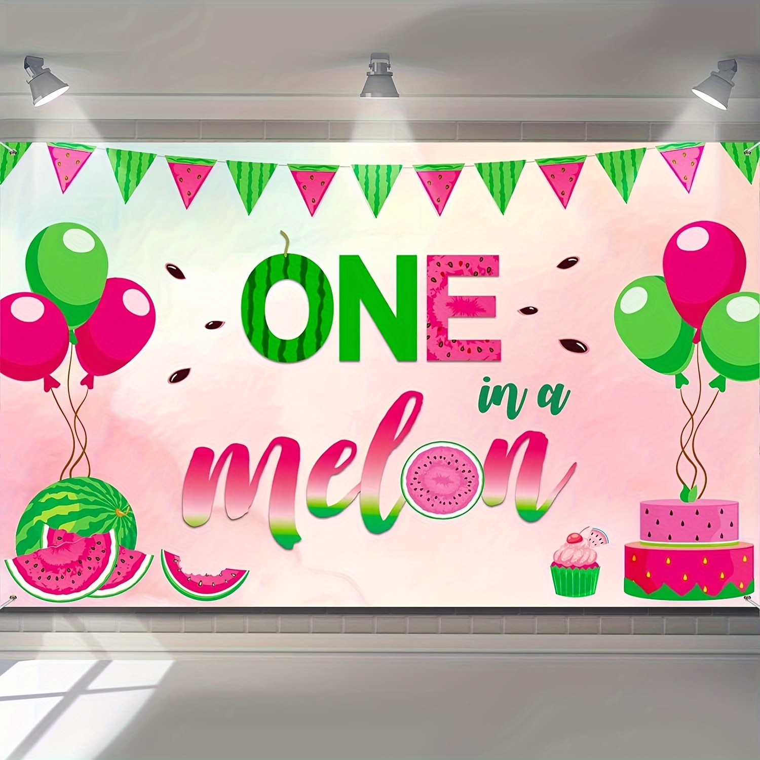 Cartoon Cocomelon Backdrop Lovely Watermelon Colorful Background Theme  Happy Birthday Party Banner Decorations Supplies 