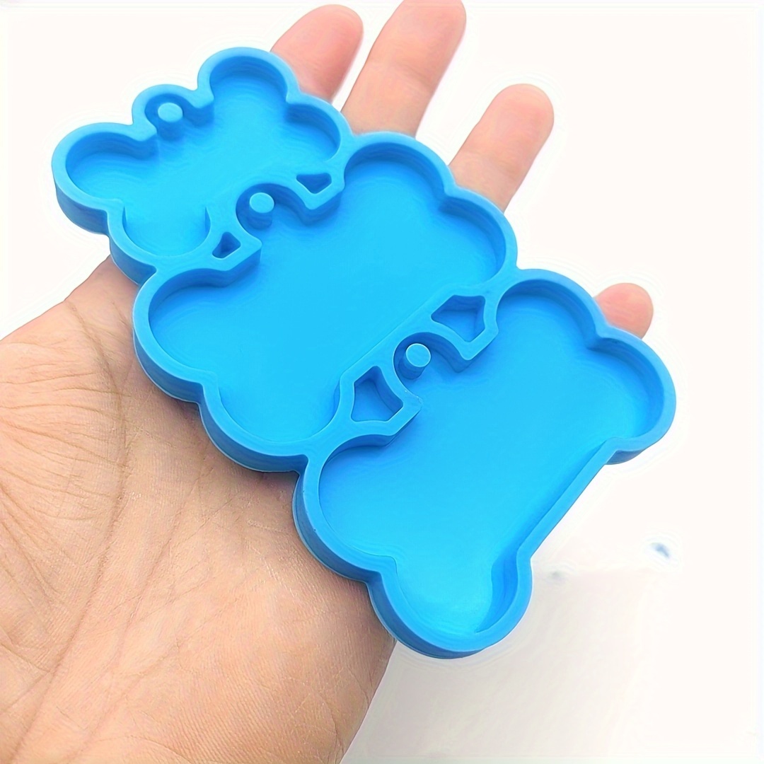 1pc Cat Dog Tag Epoxy Resin Silicone Mold Dog Bone Cat Fish Shaped Pet Tag  Pendant Casting Mold Key Chains For DIY Necklace Keychain Pendant Decoratio