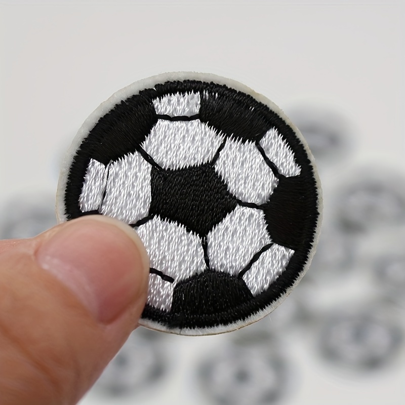 

10pcs 4cm Round Football Soccer Patches Iron On Sewing Embroidery Badge Sticker For Diy Clothes And Decoration Garment Fabric Appliques