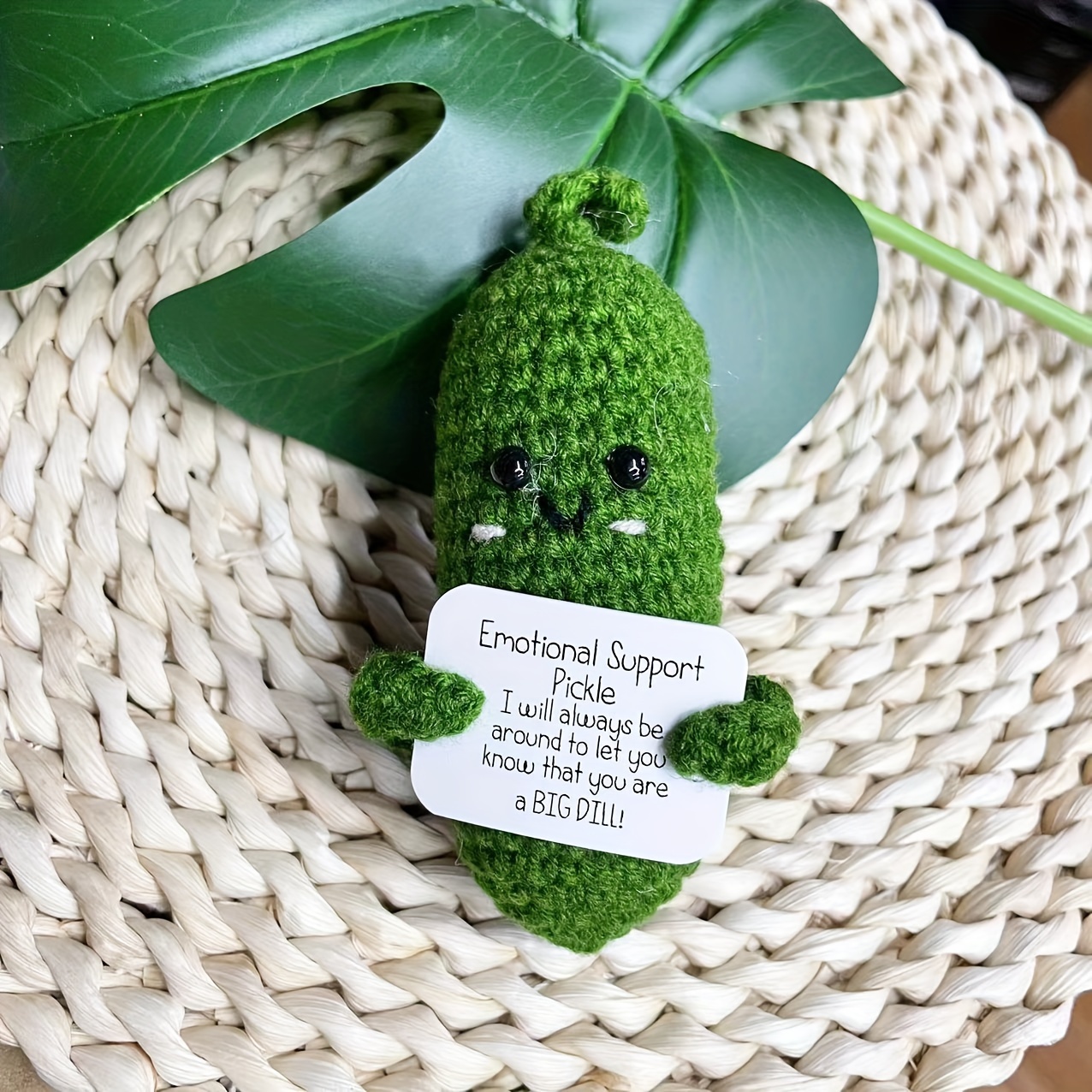 1pc Handmade Emotional Support Pickled Cucumber Gift, Handmade