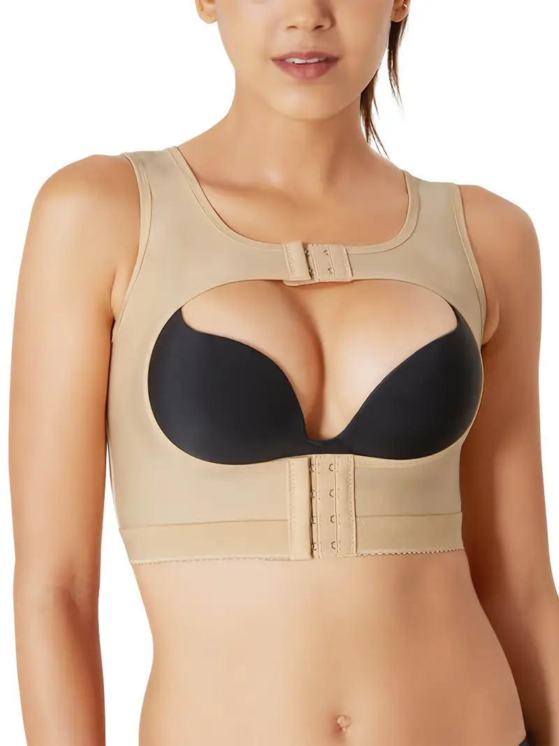 Open Bust Shaping Tank Top Front Buckle Chest Support - Temu