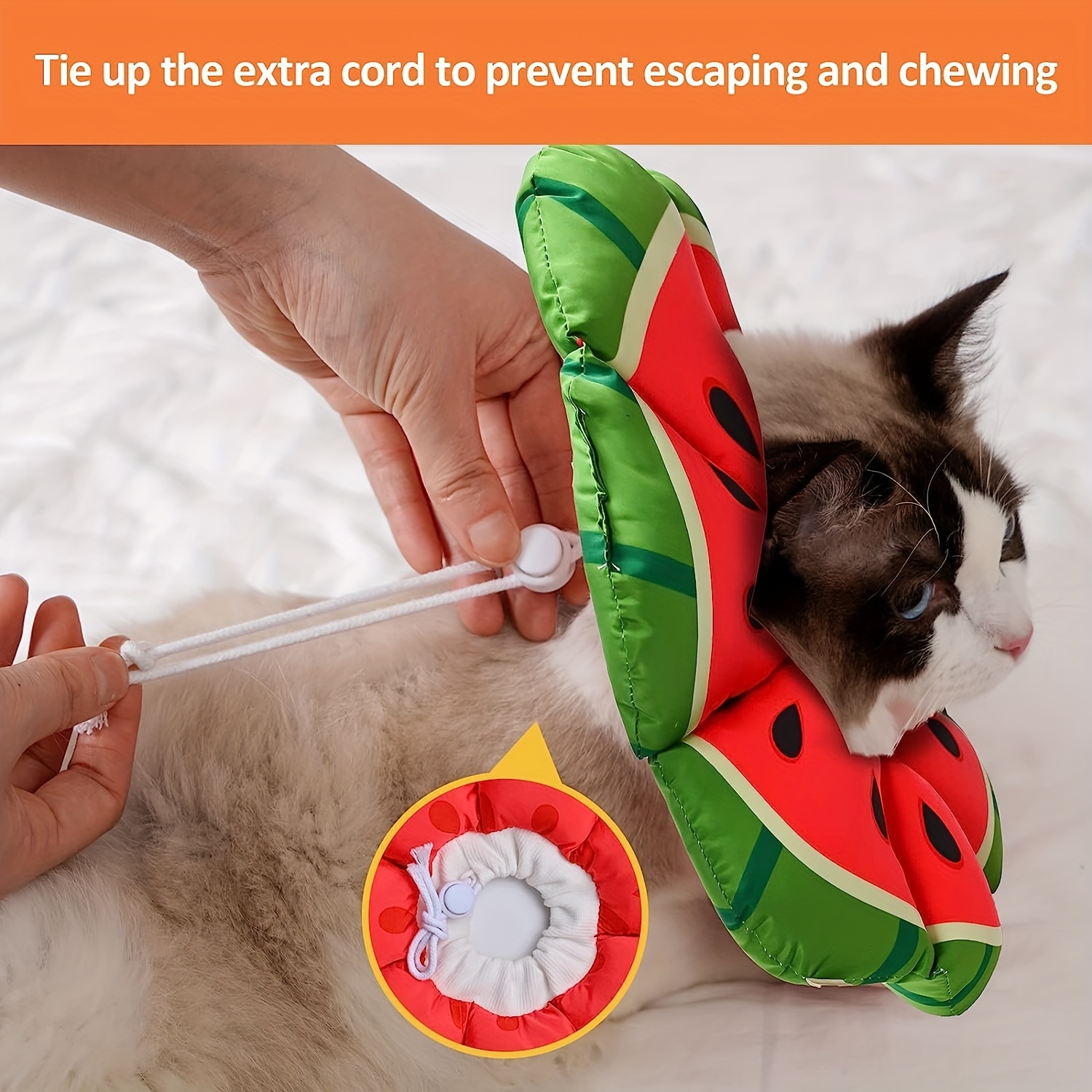 KUTKUT Adjustable Kitten Cone Collar Soft, Adjustable Recovery E Colla
