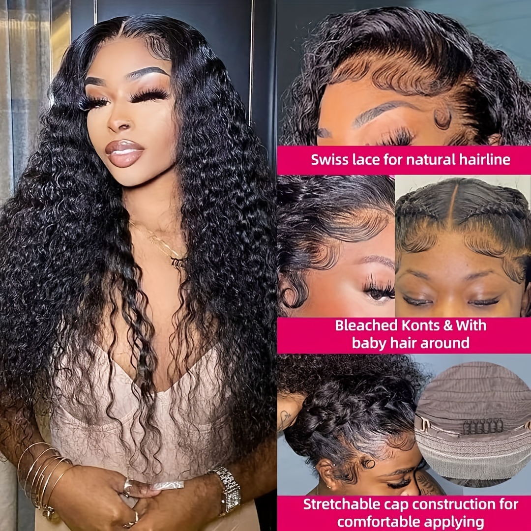 5x5 Hd Lace Deep Wave Closure Wigs Human Hair 5x5 Deep Curly Temu