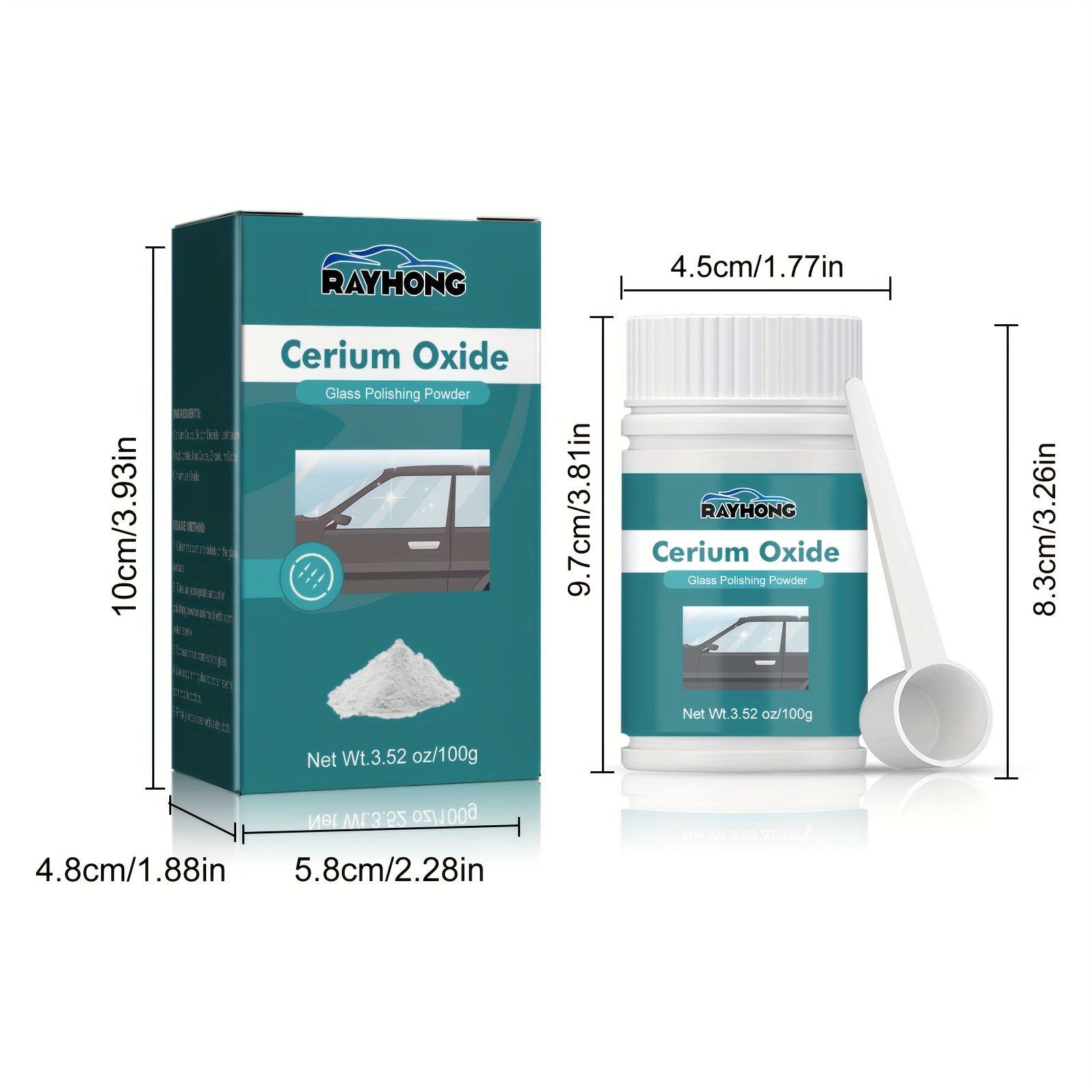 Cerium Oxide Glass Polishing Kit Windscreen Scratch Remover - Temu