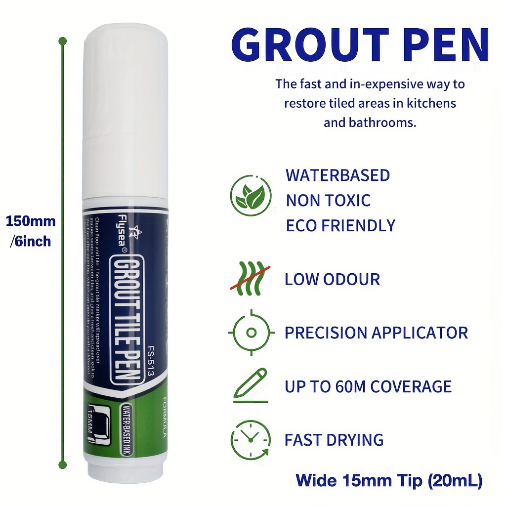 Waterproof Tile Marker Grout Pen Wall Seam Pen White/Beige Grout Repair Pen  Sealer Pen Tile
