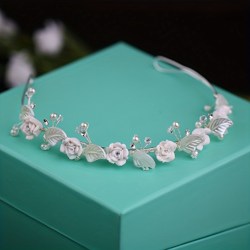 Girls Elegant Vintage Flower Headband Hair Accessories For Party & Holiday Gift