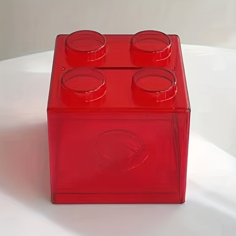 1pc Transparent Plastic Storage Box With Hook, Rectangle Shape