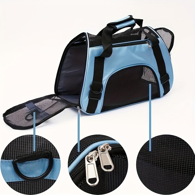 

1pc Portable Pet Carrier For Cats And Dogs - Airline Approved, Foldable And Convenient - Ideal For Travel And Outdoor Activities