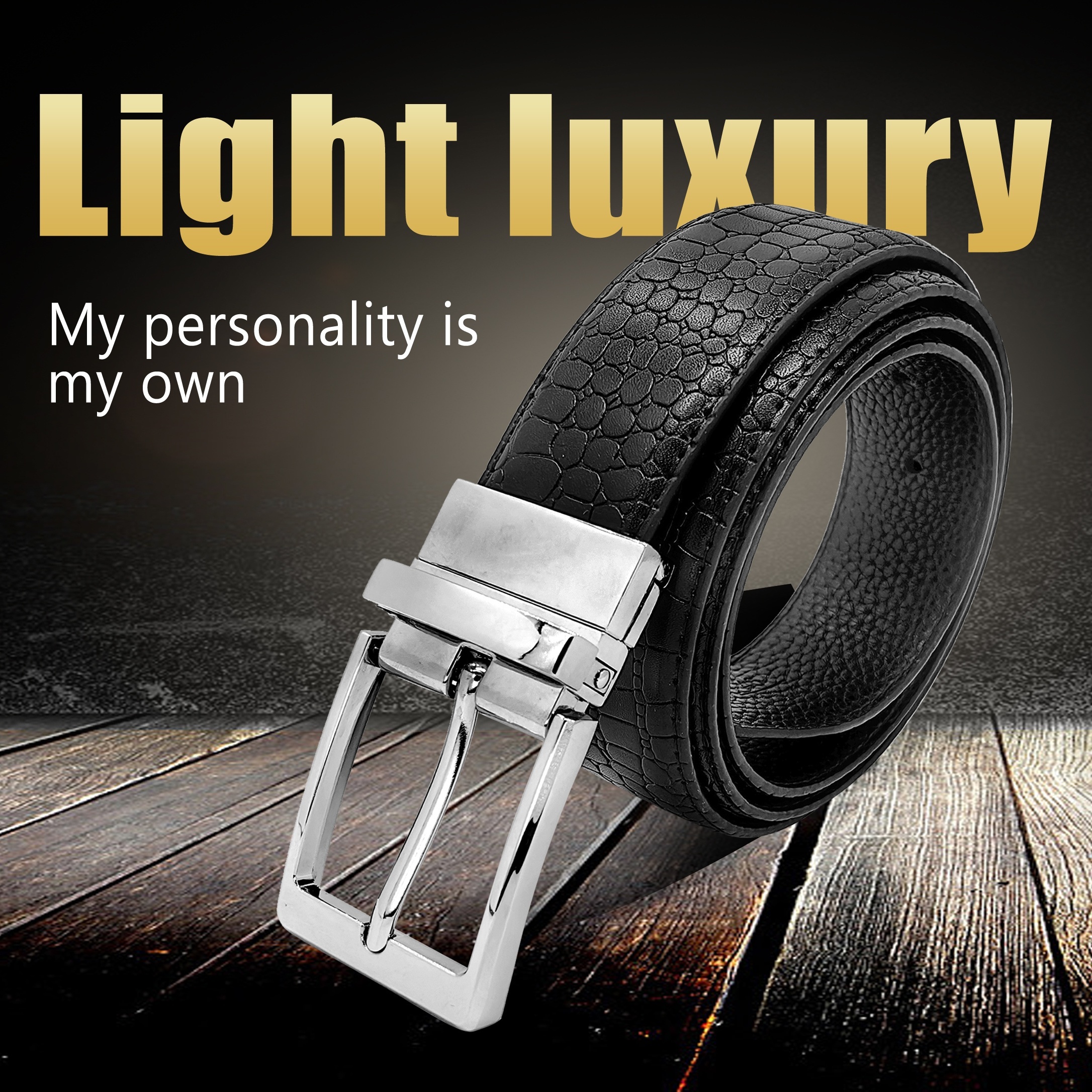 Men's Luxury Leather Belt, Fashion Leather Waist Belt For Men - Temu