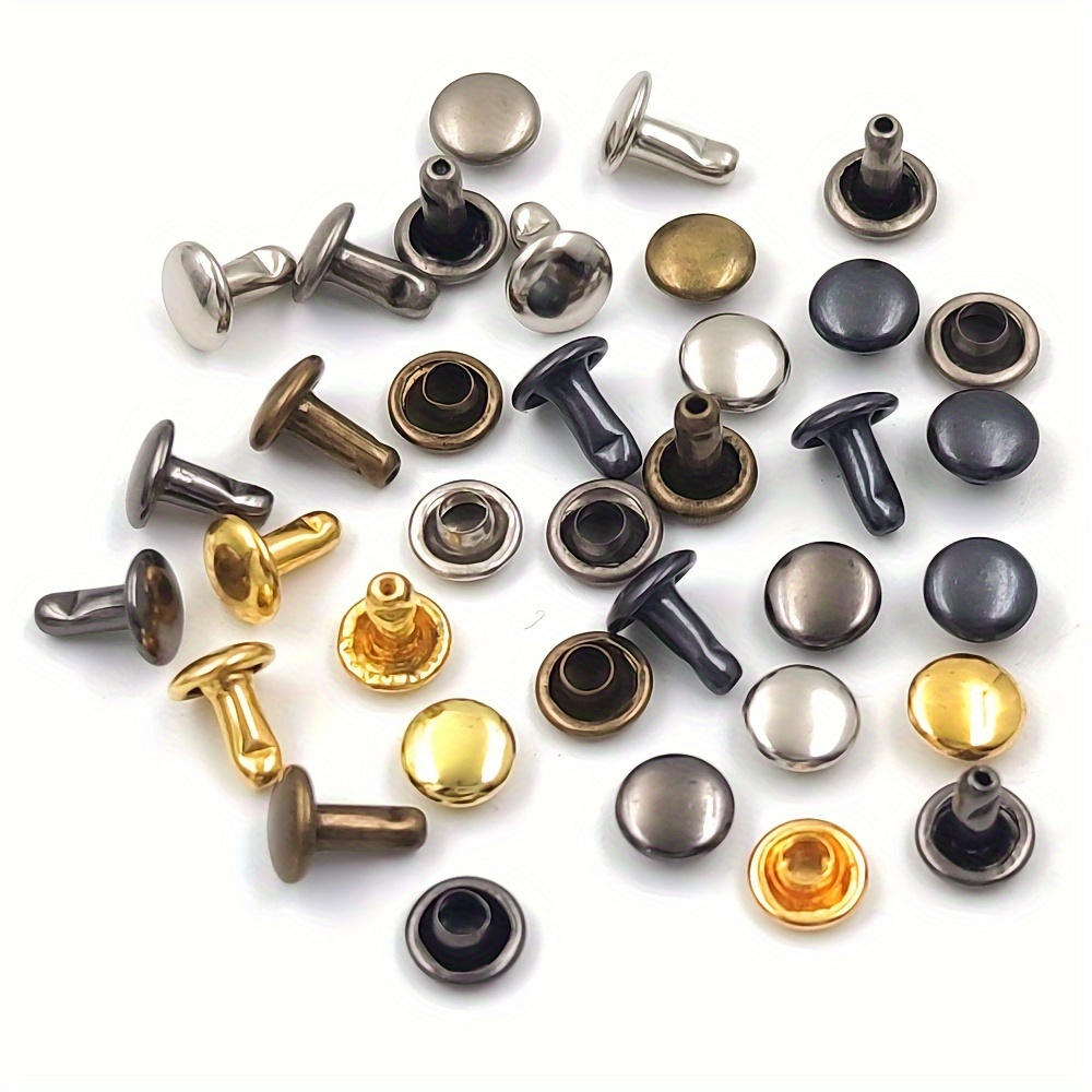 Metal Double Rivets Stud Round Nail Rivet For - Temu