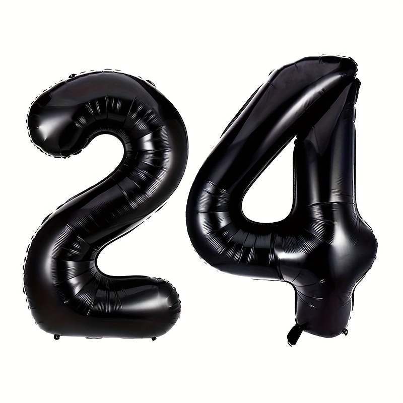 1 Kit de 5 Ballons aluminiums anniversaire 20ans or