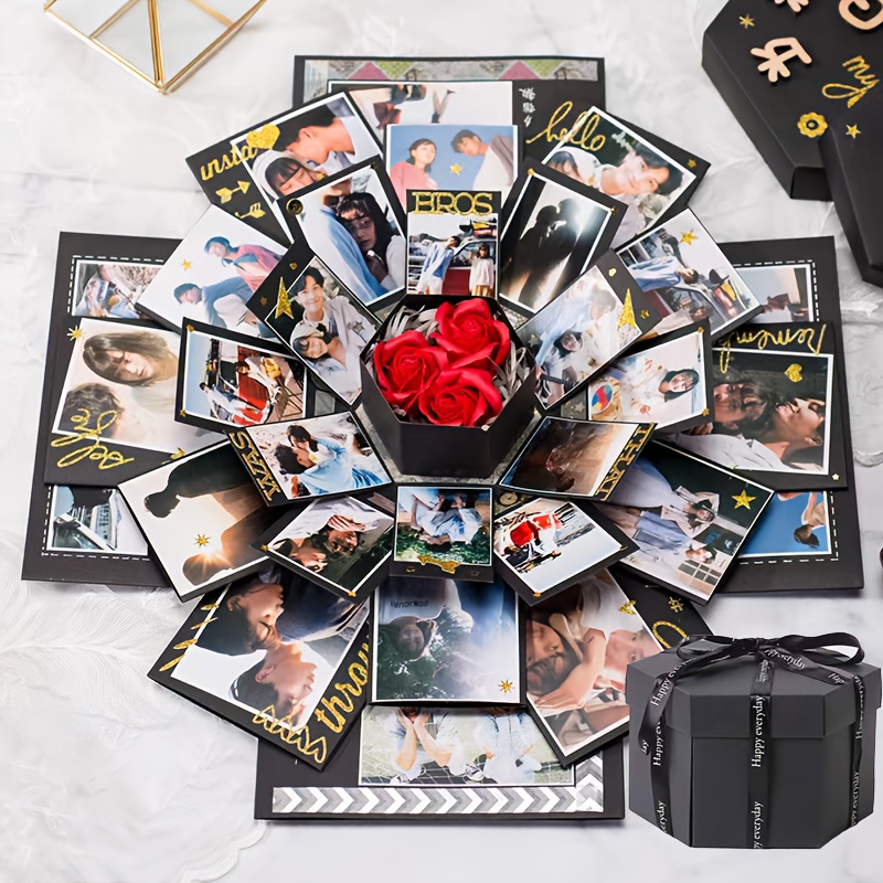 Hexagon Explosion Box Diy Handmade Photo Album And Surprise - Temu