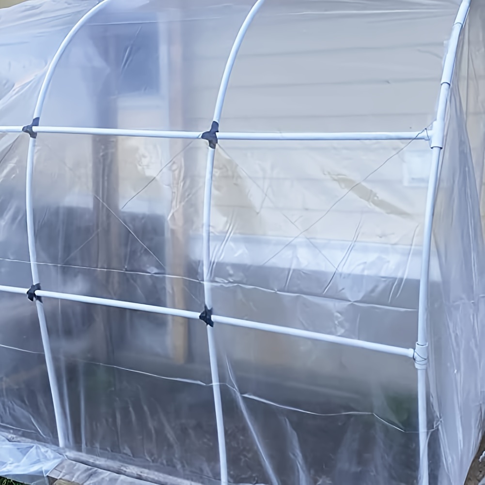 ANPHSIN Paquete de 2 láminas de plástico transparente para invernadero, 6.5  pies x 6.5 pies, cubiertas de polietileno para plantas de invernadero