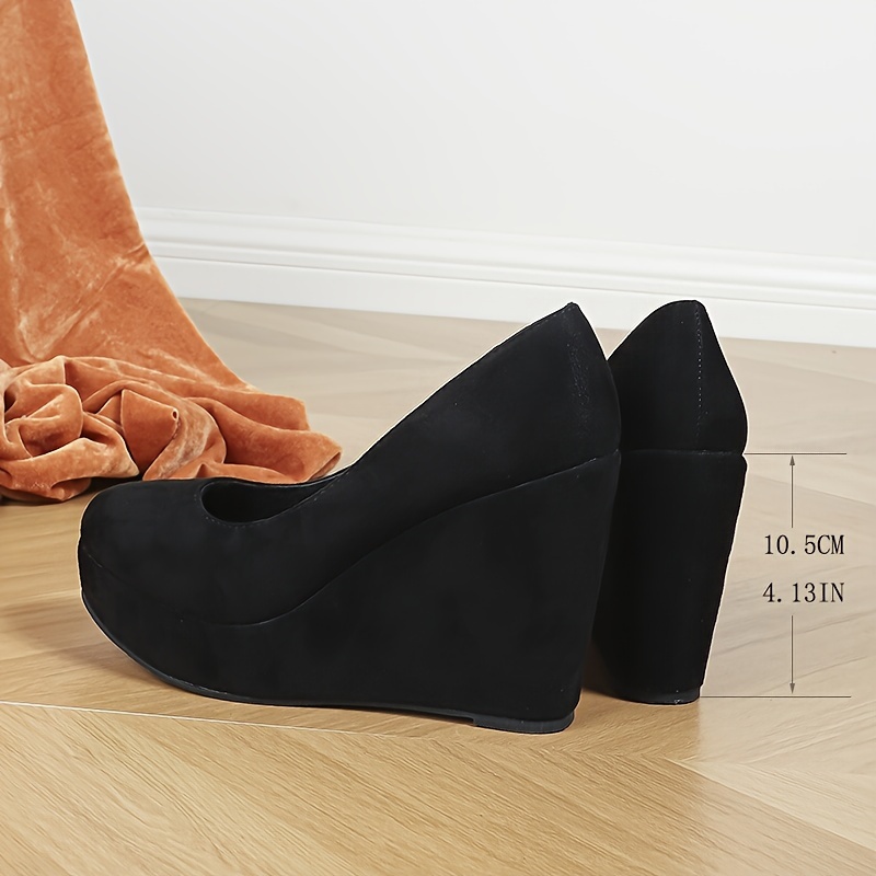 Women's Platform Wedge Heels Comfortable Plush Lined Warm - Temu