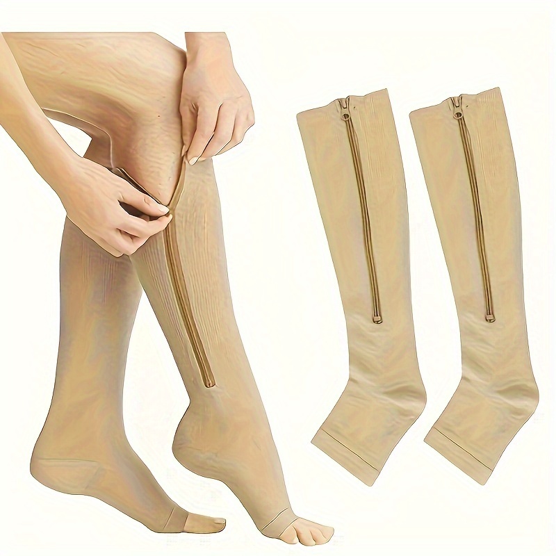 Beister 20-30 mmHg Knee High Compression Socks Open Toe Calf Support