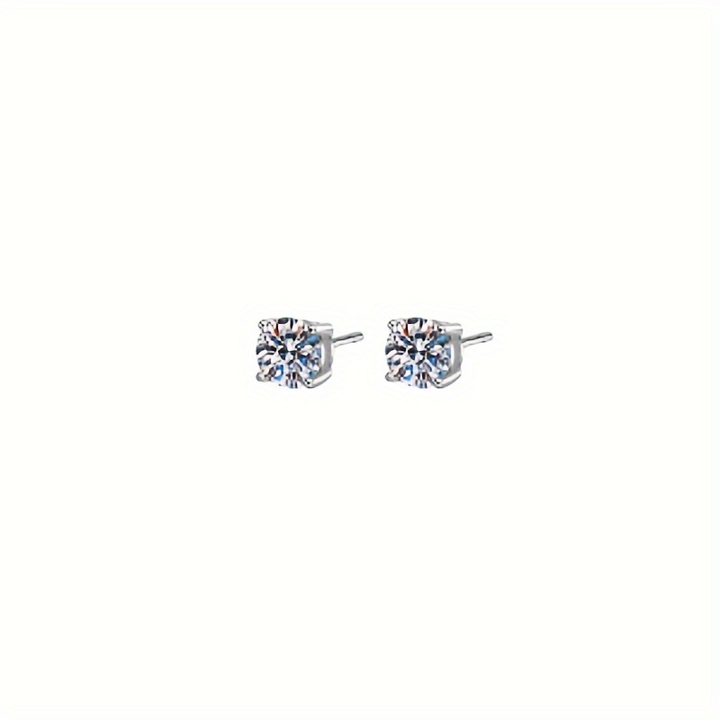 Boucles D'oreilles Trois étoiles En Moissanite Plaqué Or 18 Carats - Neuf Avec étiquettes