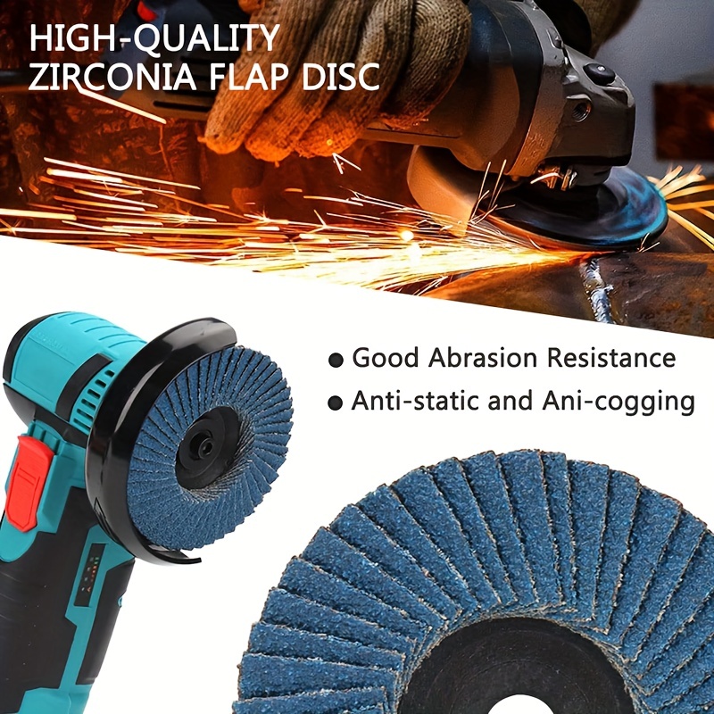 10Pcs 5 125mm Angle Grinder Sanding Discs 40/60/80/120 Grit Grinding Wheel  Flap Discs Metal Plastic Wood Removal Abrasive Tool