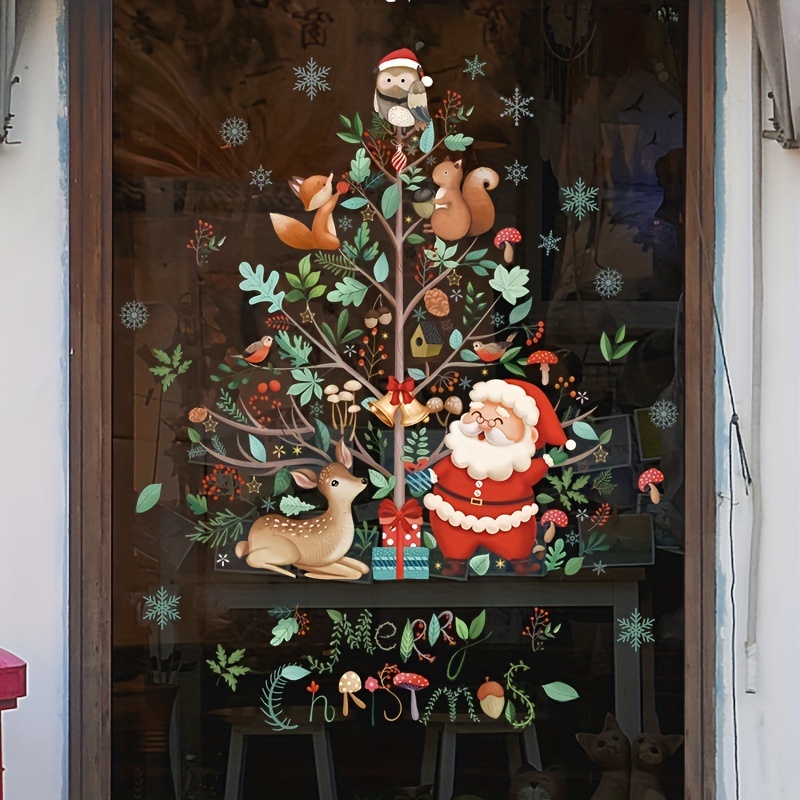 1pc Calza Natale Stufa Fuoco Adesivi Regalo Adesivi Bagno - Temu Italy