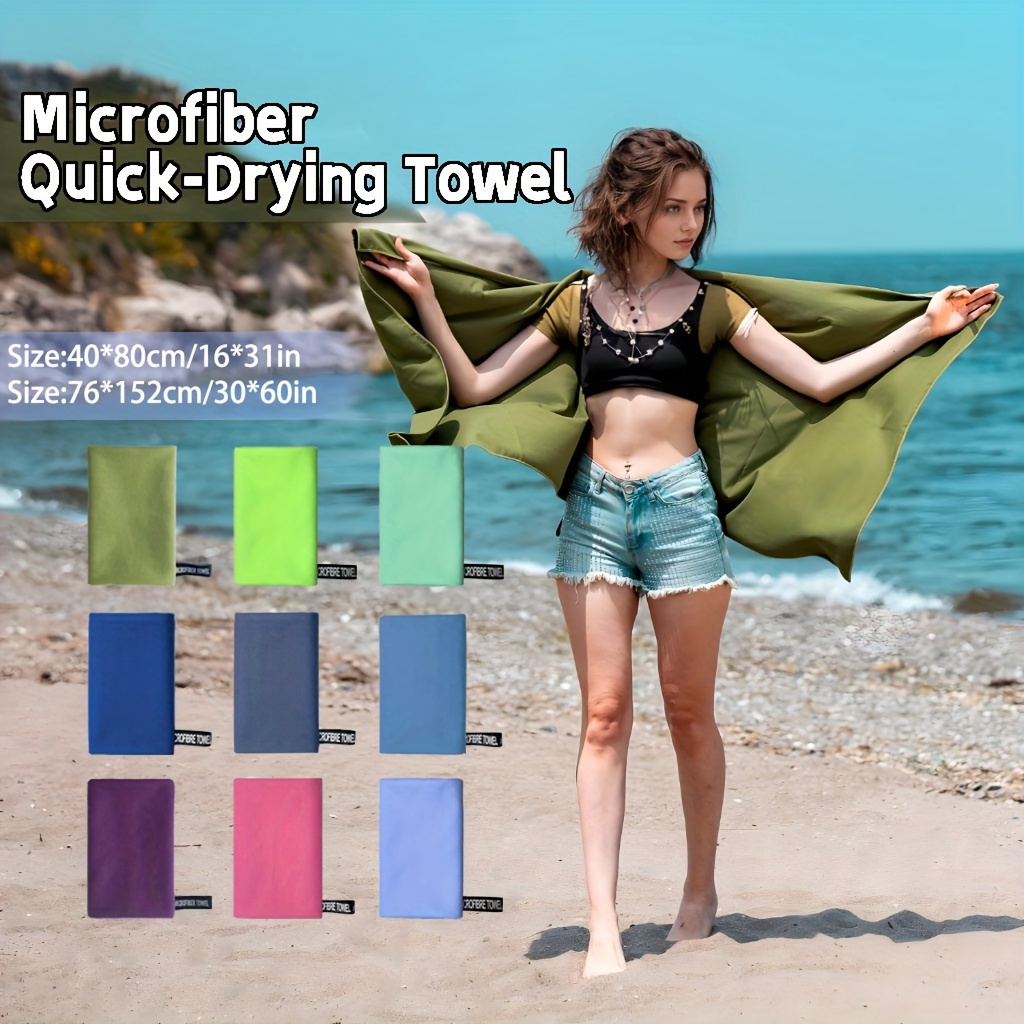 Toalla microfibra de secado rápido - Portátil, Suave Y Ligera - ¡Ideal para  viajes, deportes, playa, golf, gimnasio, natación y yoga!