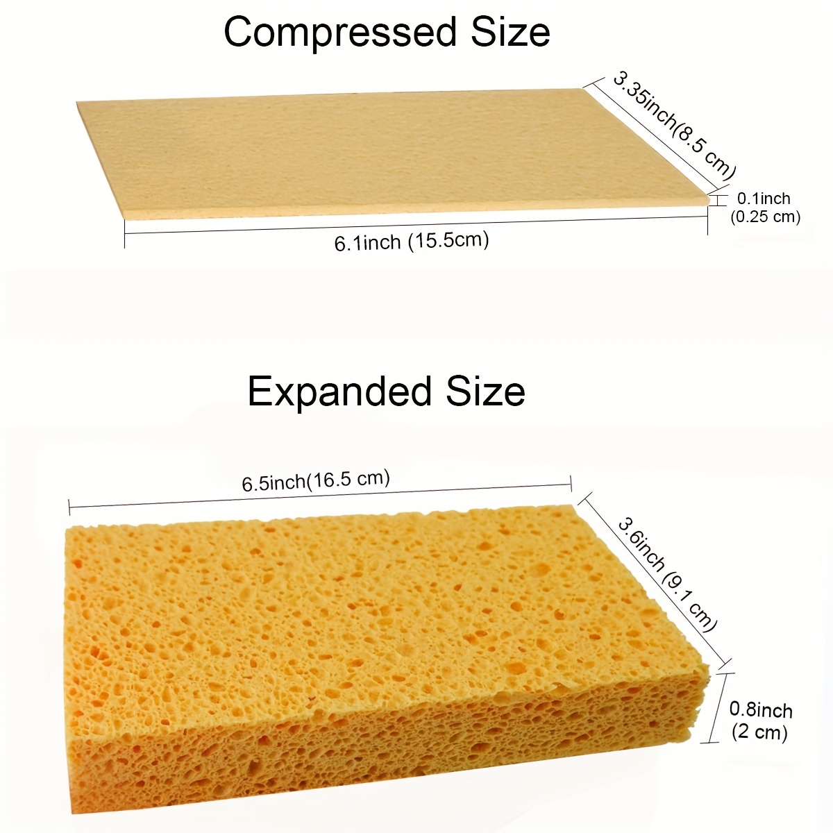 Pop-Up Sponges - Yellow, House Cleaning Supplies