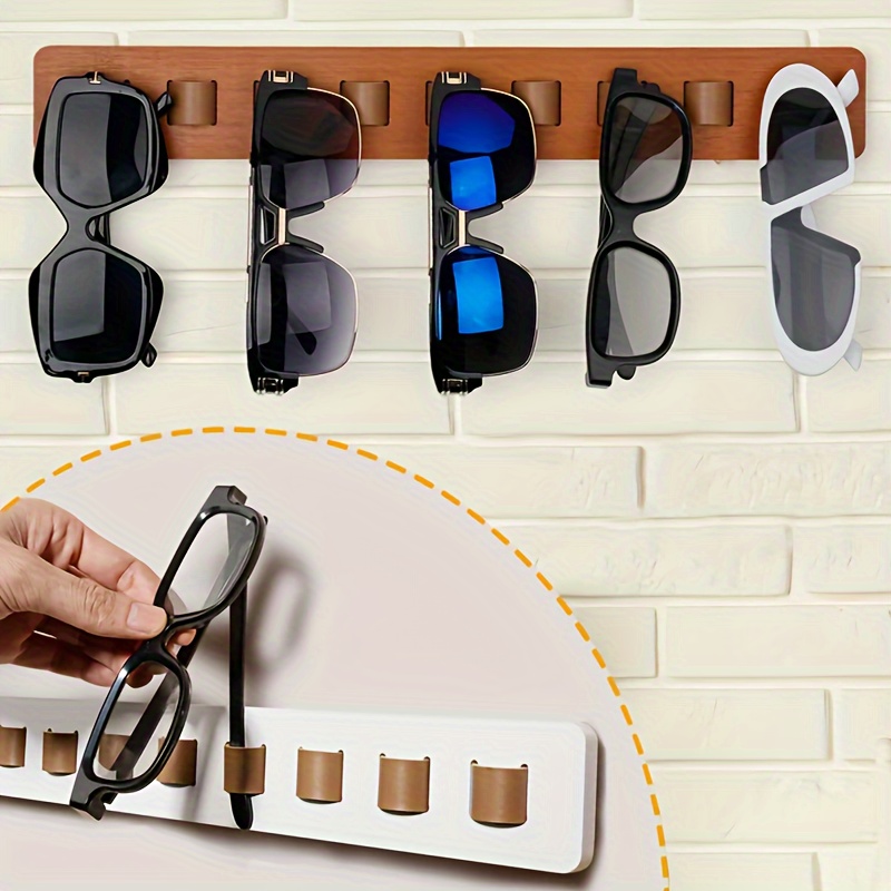 1pc Wandmontierte Sonnenbrillen-Organizer, Holz-Sonnenbrillen-Aufbewahrung,  Brillenhalter, Brillenhalterung An Der Wand, Platzsparender Haken