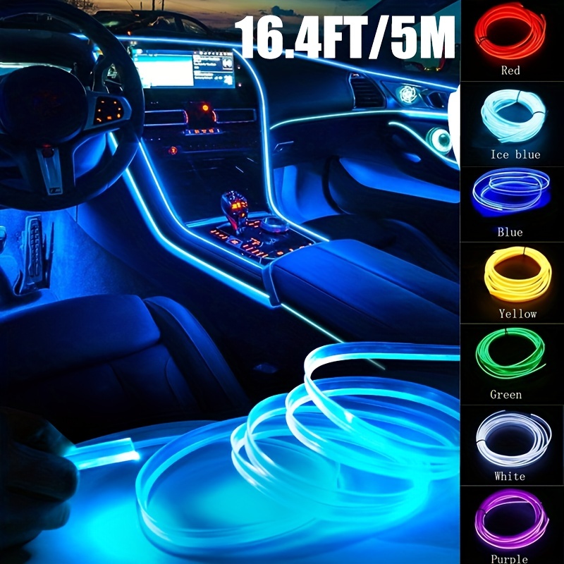 Yellow LED Auto Car Interior Accessories Decor Atmosphere Wire Strip Light  Lamp