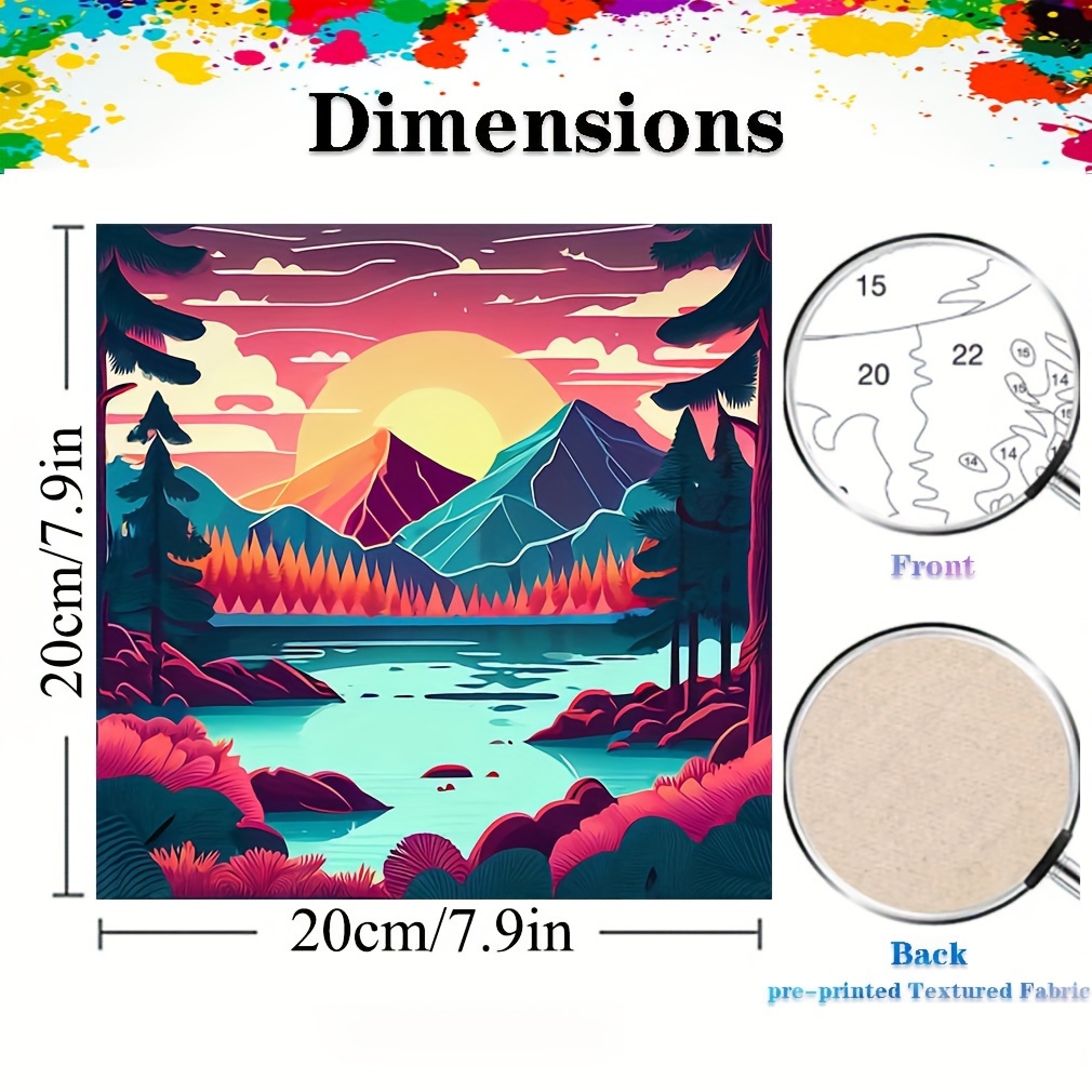 Landscape Paint By Number For Adults diy Moon And Mountain - Temu