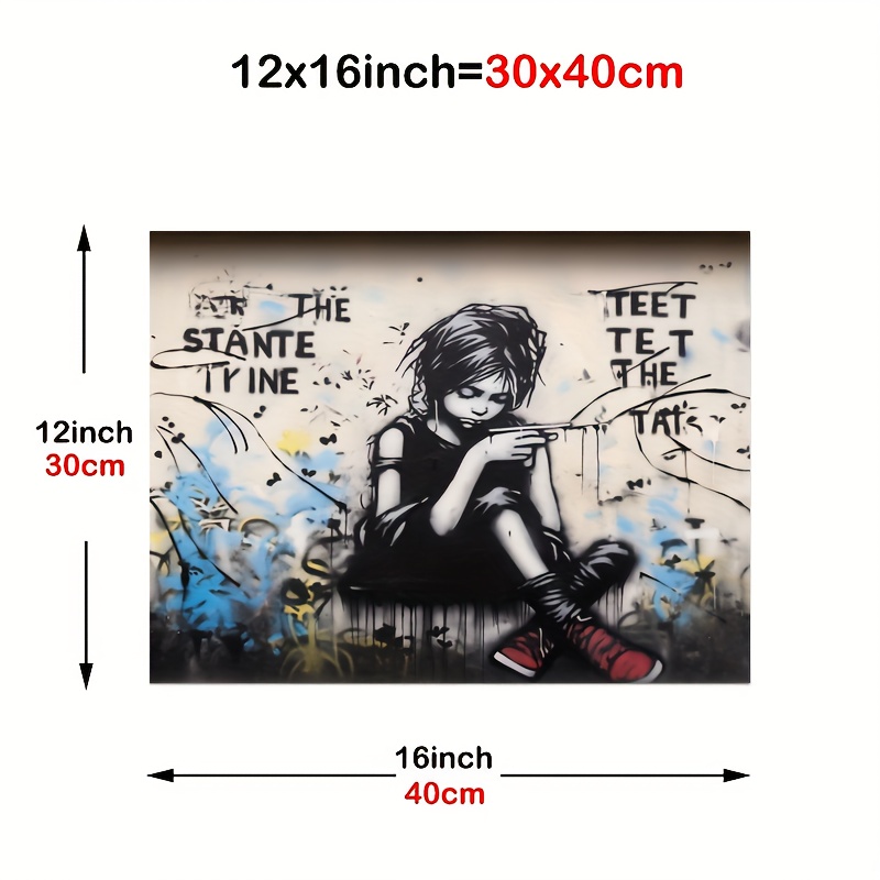 BANKSY Reproduction Girl and Blue Bird  Banksy Print Banksy Poster Ba –  Wall Canvas Mall