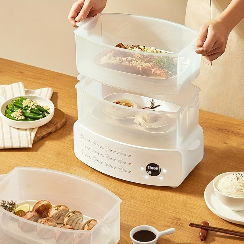 Tres Tier Food Steamer Saludable Cocina Rápida Simultánea - Temu