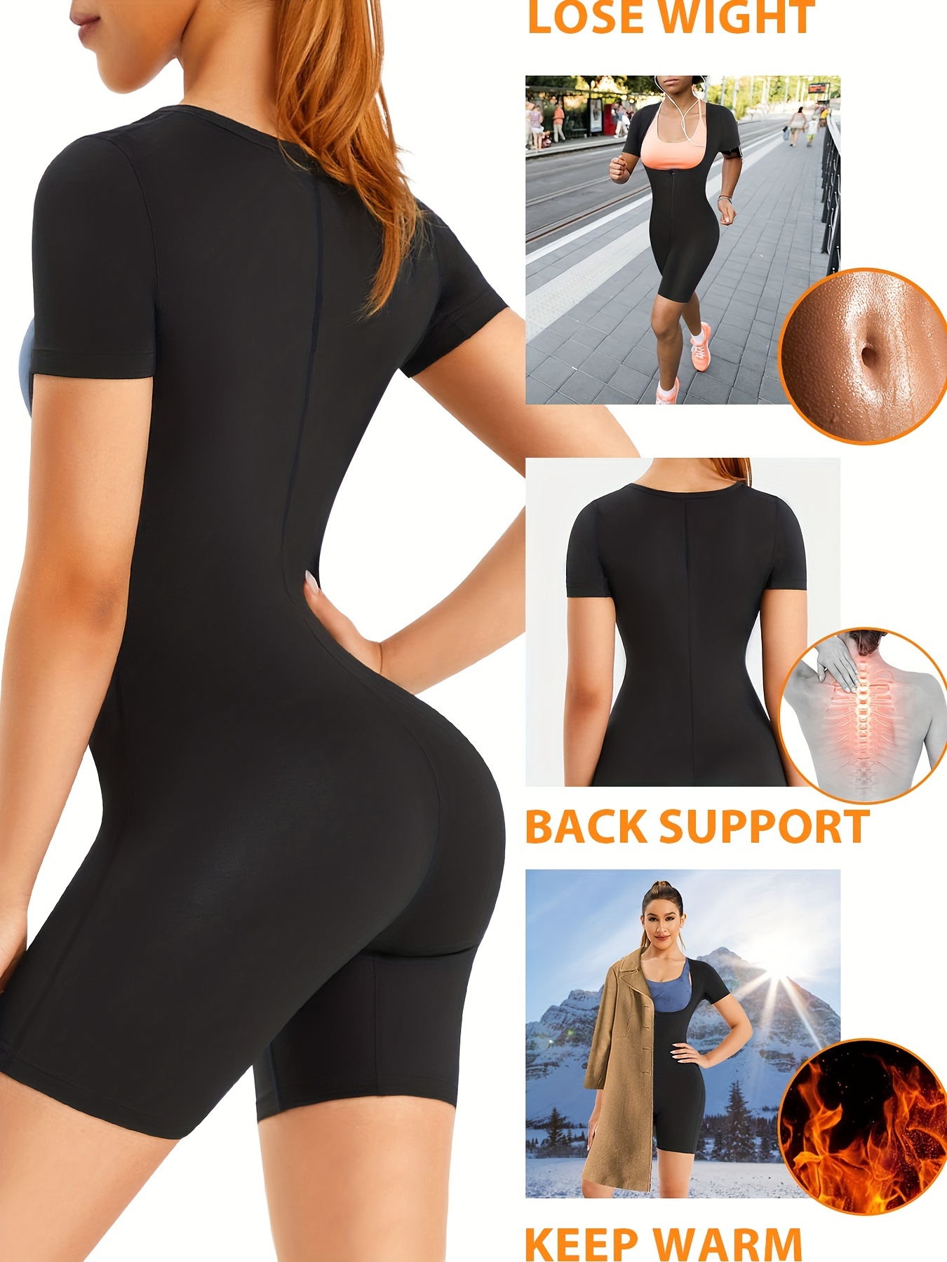 Women's Shapewear Tummy Control Butt Lifter Body Shaper Zipper