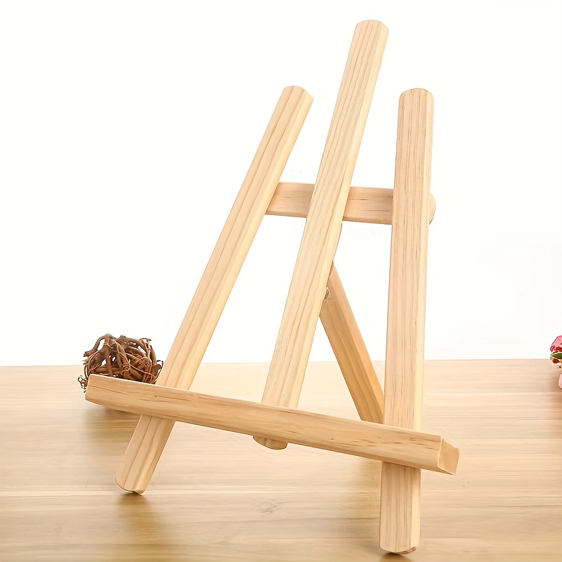Pack of 5 Mini Wooden Easel Stand for Painting, Adjustable Size
