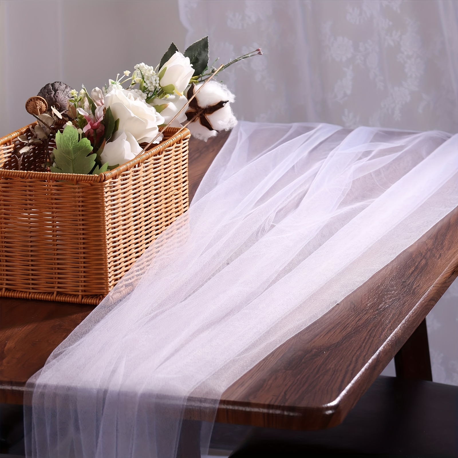 White Tulle Fabric Rolls Perfect For Tutu Skirts Weddings - Temu