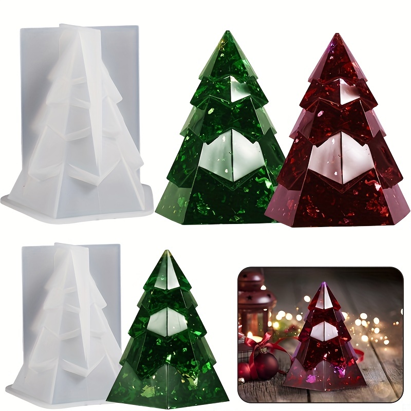 DIY Christmas Tree Silicone Candle Mold Crystal Epoxy Resin